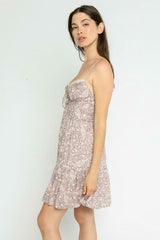 Tanya Purple Dusk Paisley Fit-and-Flare Mini Dress