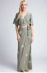Lexington Sage Two Piece Maxi Dress