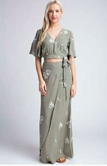 Lexington Sage Two Piece Maxi Dress