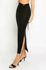 Style Iconic Black Two-Piece Midi Dress