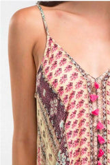 Sun Kissed Pink Paisley Print Scarf Dress