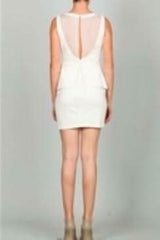 Eva White Peplum Mini Dress