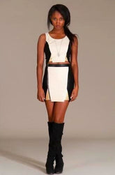 Marcella Mix Media Two-Piece Dress