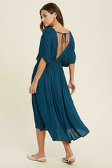 Truly Perfect Teal Midi Dress