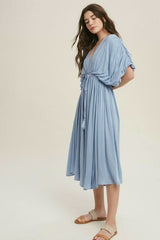 Truly Perfect Light Blue Midi Dress