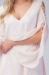 Lyla Blush Bell Sleeve Shift Dress