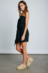Ciara Black Strapless Coverup Dress