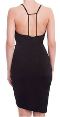 Jennifer Black Asymmetric Overlap Dress