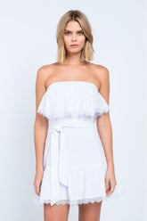 Ellie White Strapless Mini Dress