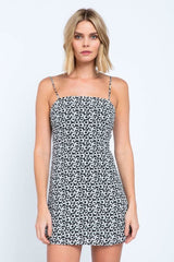 Sandra Black Floral Cami Mini Dress