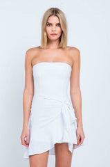 Demi White Strapless Mini Dress
