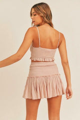 Santorini Blush Pink Mini Dress Set
