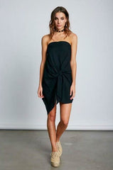 Ciara Black Strapless Coverup Dress