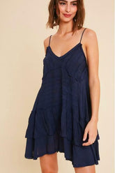 Cara Navy Swing Dress