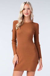 Jenna Camel  Bodycon Sweater Dress