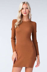 Jenna Camel  Bodycon Sweater Dress