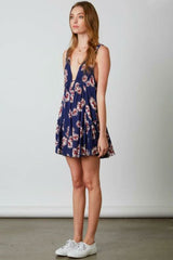 Jemima Navy Floral Swing Dress
