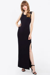 Emelia Black Knit Maxi Dress
