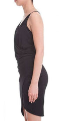 Jennifer Black Asymmetric Overlap Dress