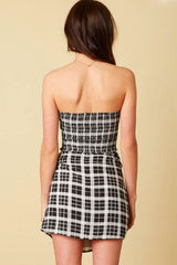 Tatum Black Plaid Two-Piece Mini Dress