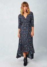 By Your Side Navy Print Maxi Dress