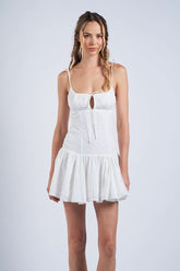 Marnie White Eyelet Mini Dress