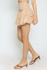 Take Me With You Khaki and Pink Print Two-Piece Dress
