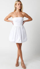 Pippa White Strapless Bubble Dress