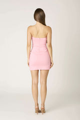 Rita Light Pink Strapless Mini Dress