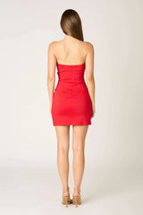 Rita Red Strapless Mini Dress