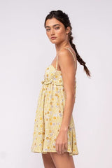 Drew Olive Floral Babydoll Cami Mini Dress