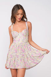 Daniele Purple Floral Mini Dress