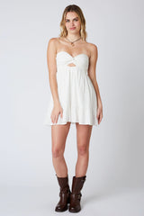 Argie White Strapless Romper