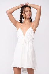 Kristen White Halter Mini Dress