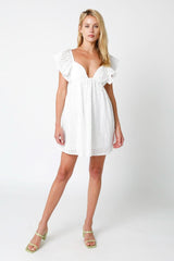 Ramona White Eyelet Mini Dress