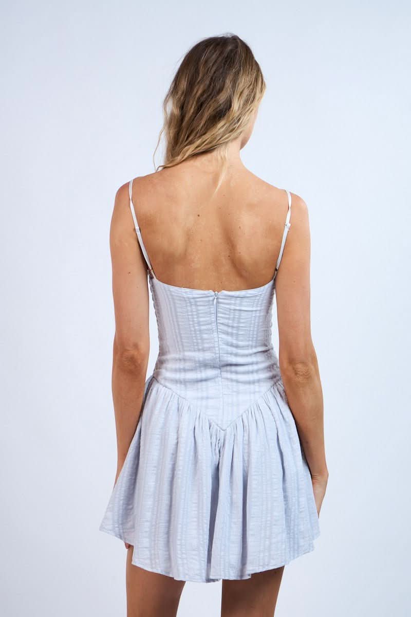 Ainsley Blue Smocked Cami Mini Dress