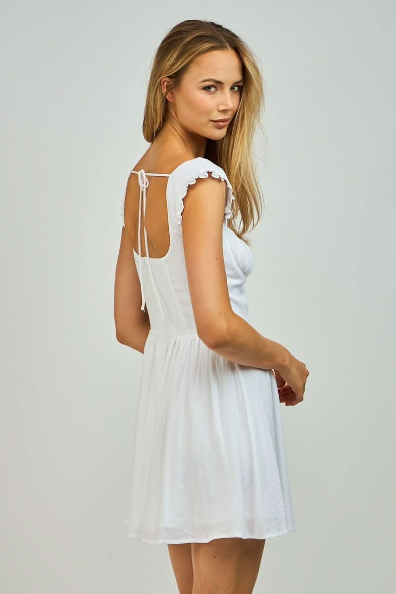 Blakely White Bustier Mini Dress