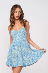 Daniele Blue Floral Mini Dress