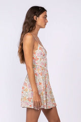 Dalia Cream Elfin Garden Print Cami Dress