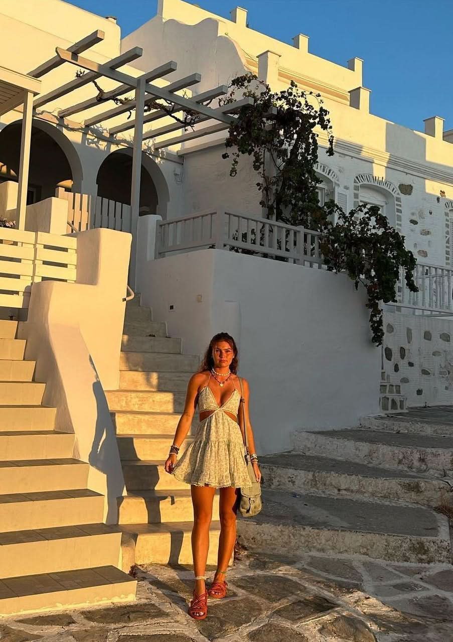 Garden Muse Green Floral Print Halter Dress