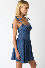Chateau Denim Bustier Dress