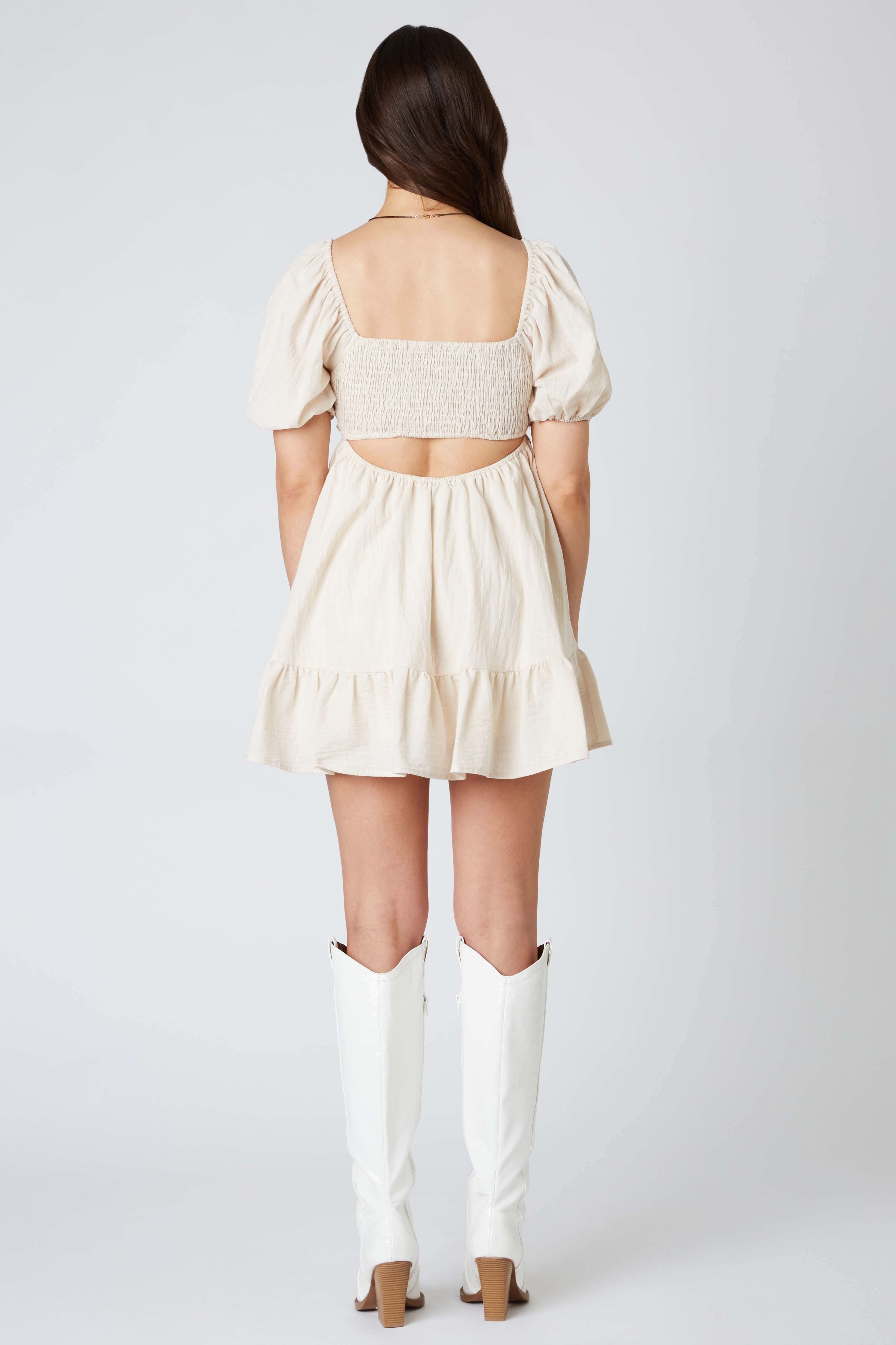 Lia Linen Puff Sleeve Romper