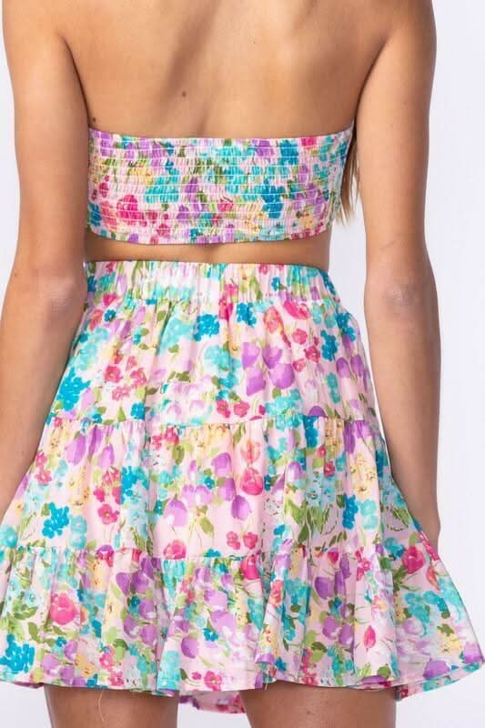 Rebecca Lavender Floral Two Piece Dress Set