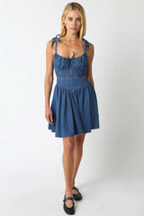 Chateau Denim Bustier Dress
