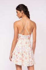 Lucia White Floral Corset Cami Dress
