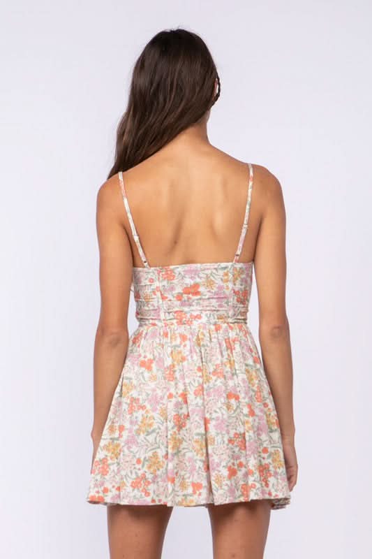 Dalia Cream Elfin Garden Print Cami Dress