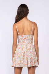 Dalia Cream Elfin Garden Print Cami Dress
