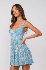 Daniele Blue Floral Mini Dress