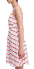 Lush Katie White and Red Striped Sundress