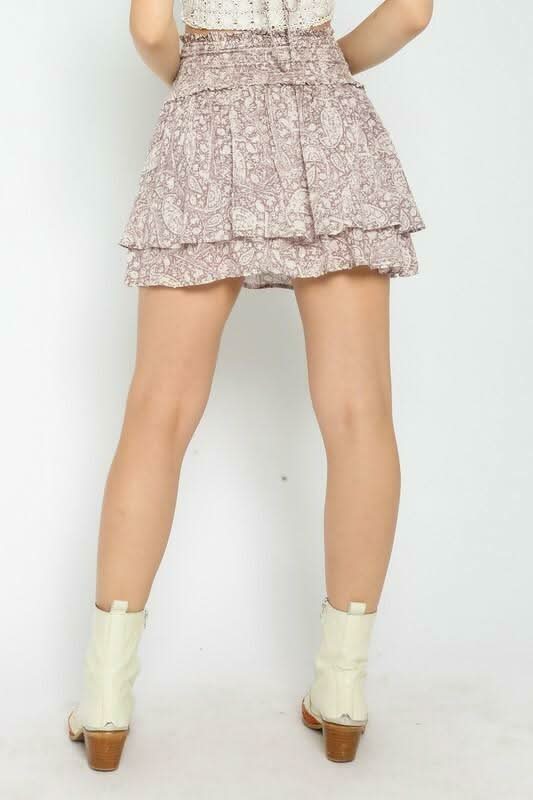 Luna Purple Dusk Paisley Two-Piece Mini Dress